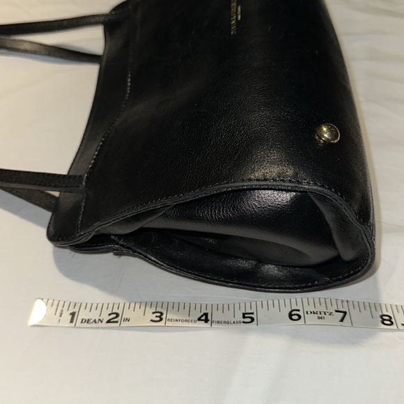 Divina Firenze Black Leather Satchel Bag EUC - Picture 4 of 17